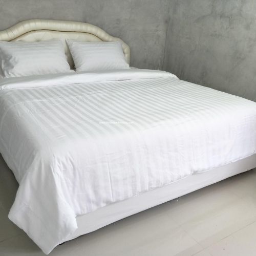 คอตตอน 100% ทอริ้วขาว โครงสร้างการทอ 250-300เส้น