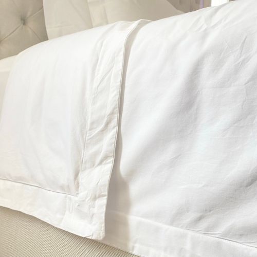 ผ้าคอตตอน 100% ทอเรียบขาวโครงสร้างการทอ 220-500 เส้น