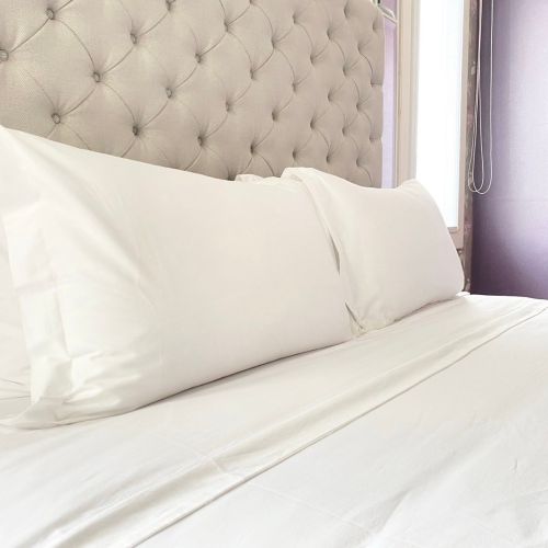 ผ้าคอตตอน 100% ทอเรียบขาวโครงสร้างการทอ 220-500 เส้น